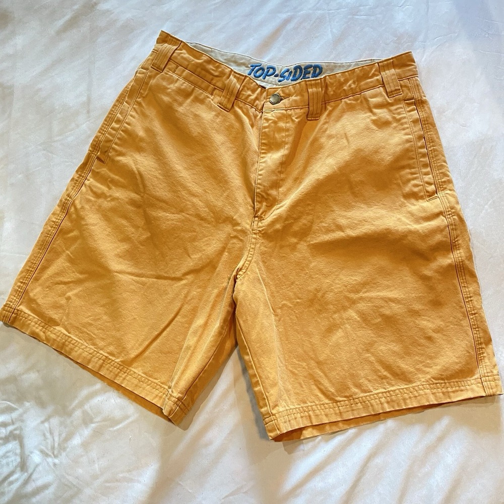Sperry Shorts Mens Size 34 Orange‎ Top-Sider Cotton Casual 8 Inch Inseam
